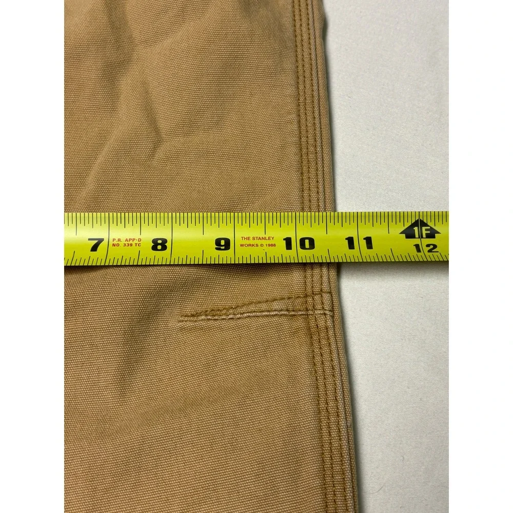 Carhartt Cotton Canvas Pants Men's 44x32 Double Knee Front 102802-918‎ Brown Tan
